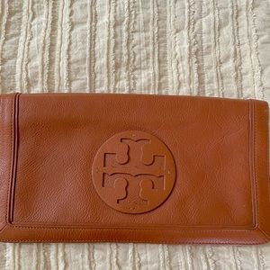 brown Tory Burch clutch